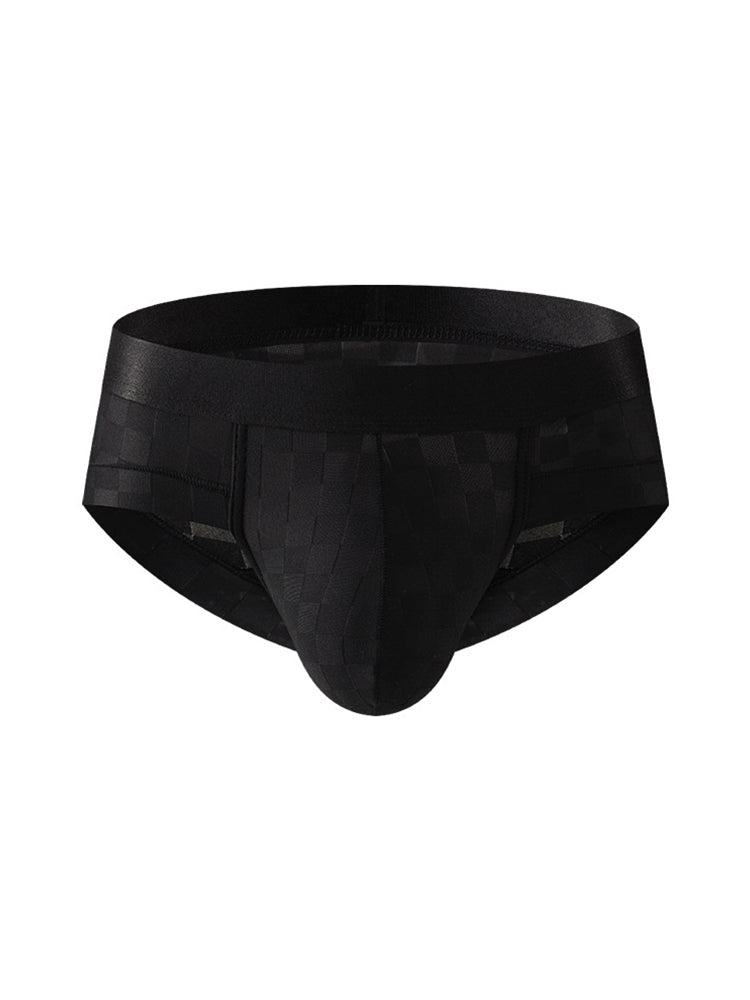 3 Pack Men's Cooling Silktech Briefs - U-Pouch Design & Checkered Antibacterial Lining | dmunderwear detail image 20