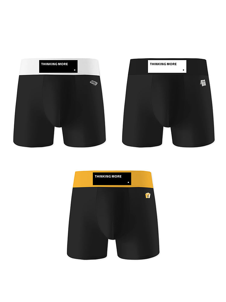 3 Pack Men's Anti-Chafing High-Rise Cotton Sport Supportive Fit Soft Trunks | dmunderwear detail image 12