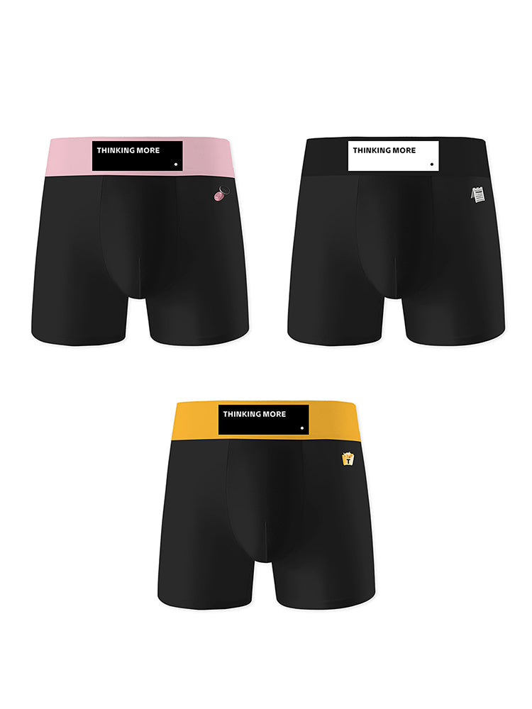 3 Pack Men's Anti-Chafing High-Rise Cotton Sport Supportive Fit Soft Trunks | dmunderwear detail image 15