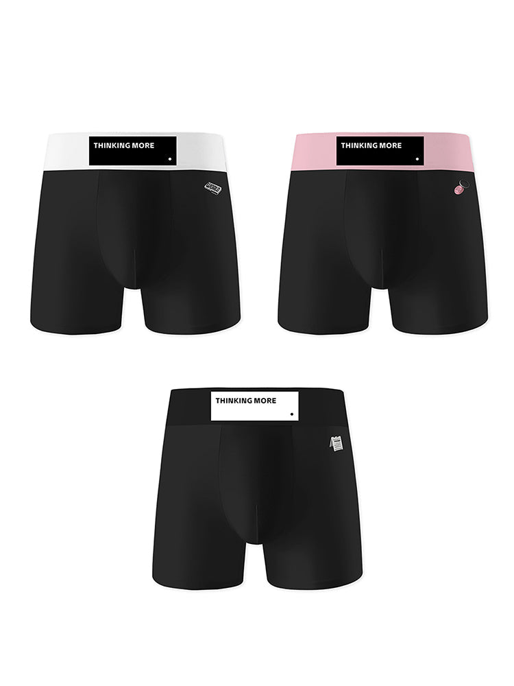 3 Pack Men's Anti-Chafing High-Rise Cotton Sport Supportive Fit Soft Trunks | dmunderwear detail image 2