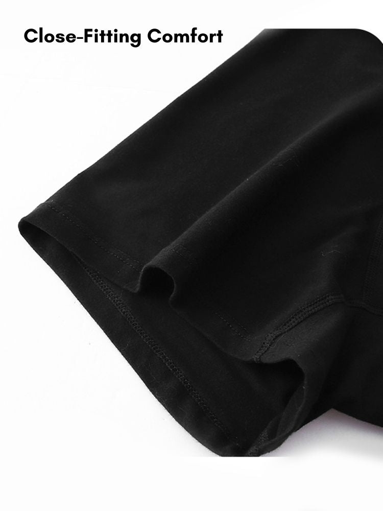 3 Pack Men's Anti-Chafing High-Rise Cotton Sport Supportive Fit Soft Trunks | dmunderwear detail image 5