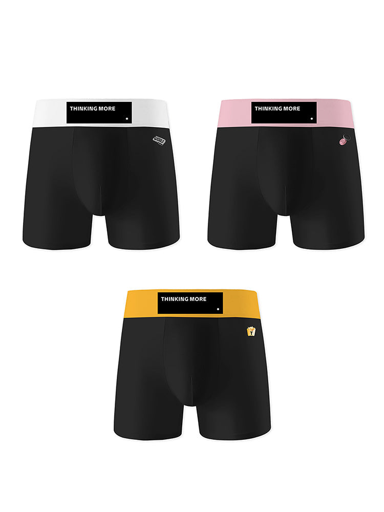 3 Pack Men's Anti-Chafing High-Rise Cotton Sport Supportive Fit Soft Trunks | dmunderwear detail image 7