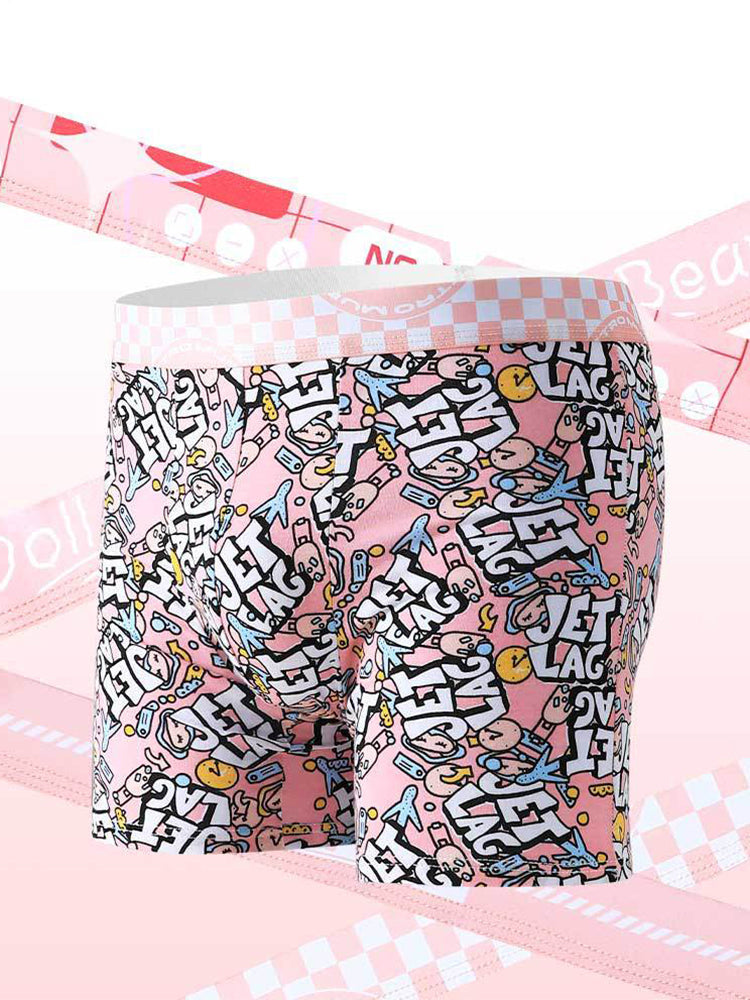 3 Pack Men's Anti-Chafing Stay-Put Fit Bold Prints Skin-Friendly Premium Cotton Boxers Briefs | dmunderwear detail image 11