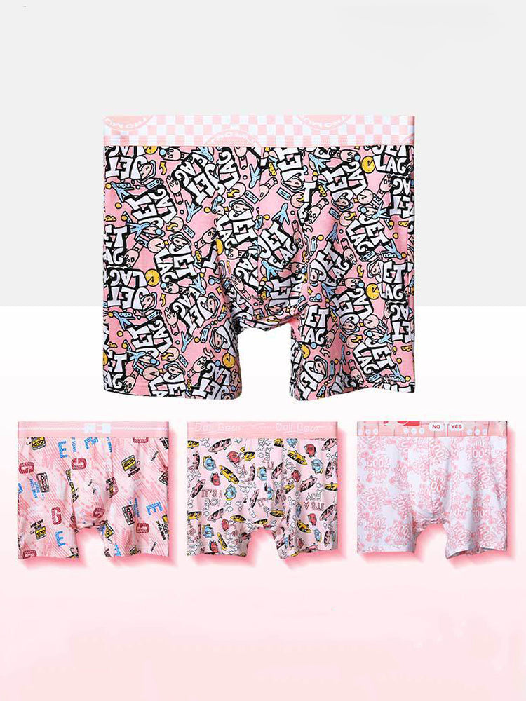 3 Pack Men's Anti-Chafing Stay-Put Fit Bold Prints Skin-Friendly Premium Cotton Boxers Briefs | dmunderwear detail image 15