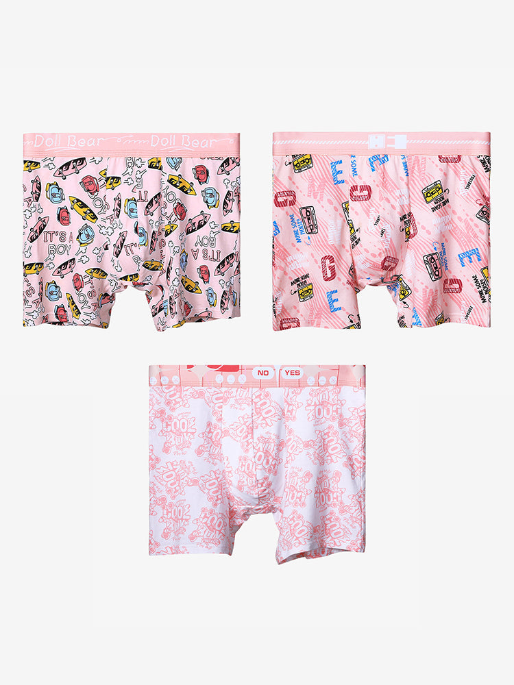 3 Pack Men's Anti-Chafing Stay-Put Fit Bold Prints Skin-Friendly Premium Cotton Boxers Briefs | dmunderwear detail image 18