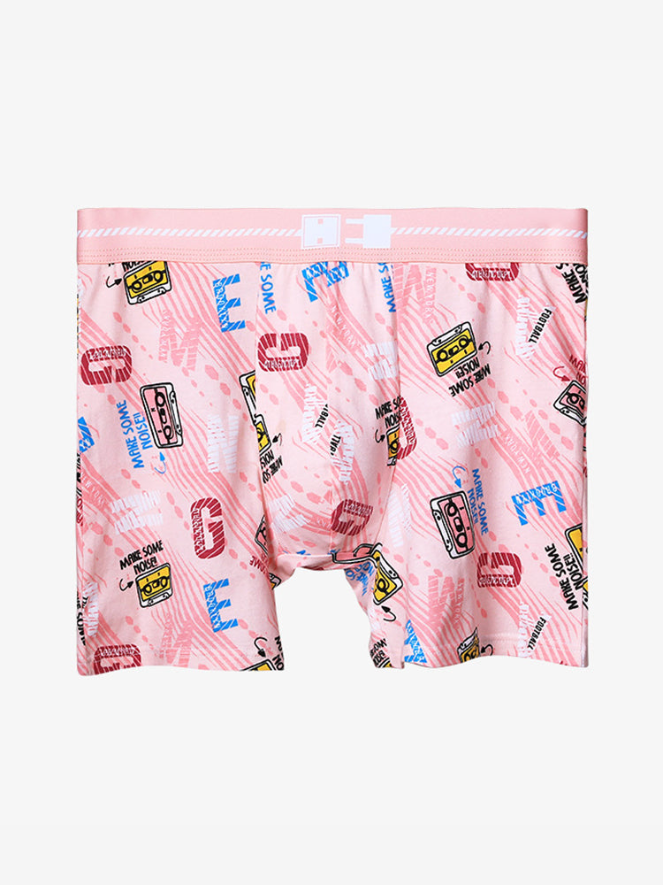 3 Pack Men's Anti-Chafing Stay-Put Fit Bold Prints Skin-Friendly Premium Cotton Boxers Briefs | dmunderwear detail image 19