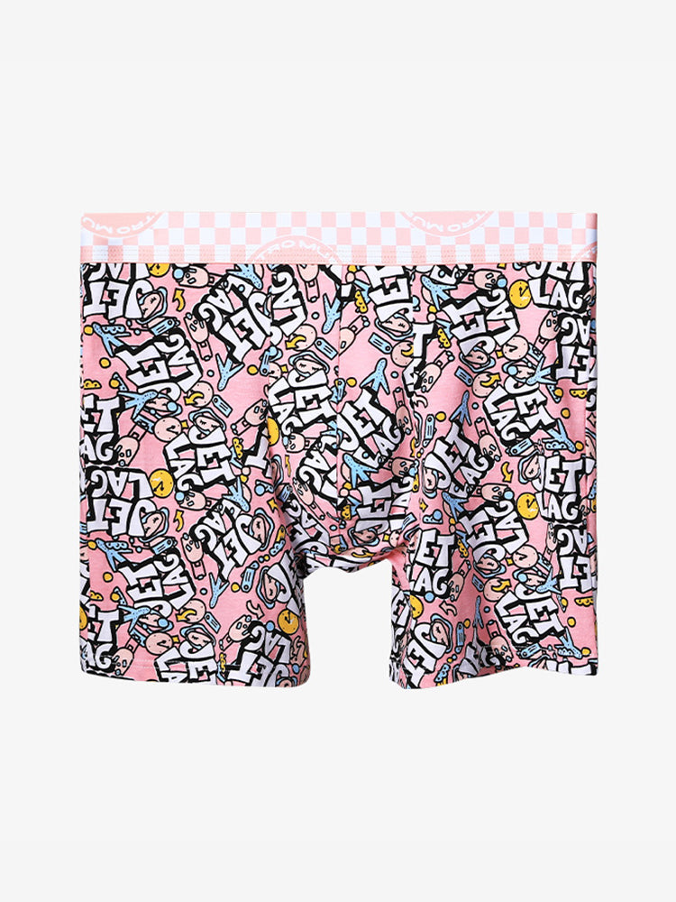 3 Pack Men's Anti-Chafing Stay-Put Fit Bold Prints Skin-Friendly Premium Cotton Boxers Briefs | dmunderwear detail image 20