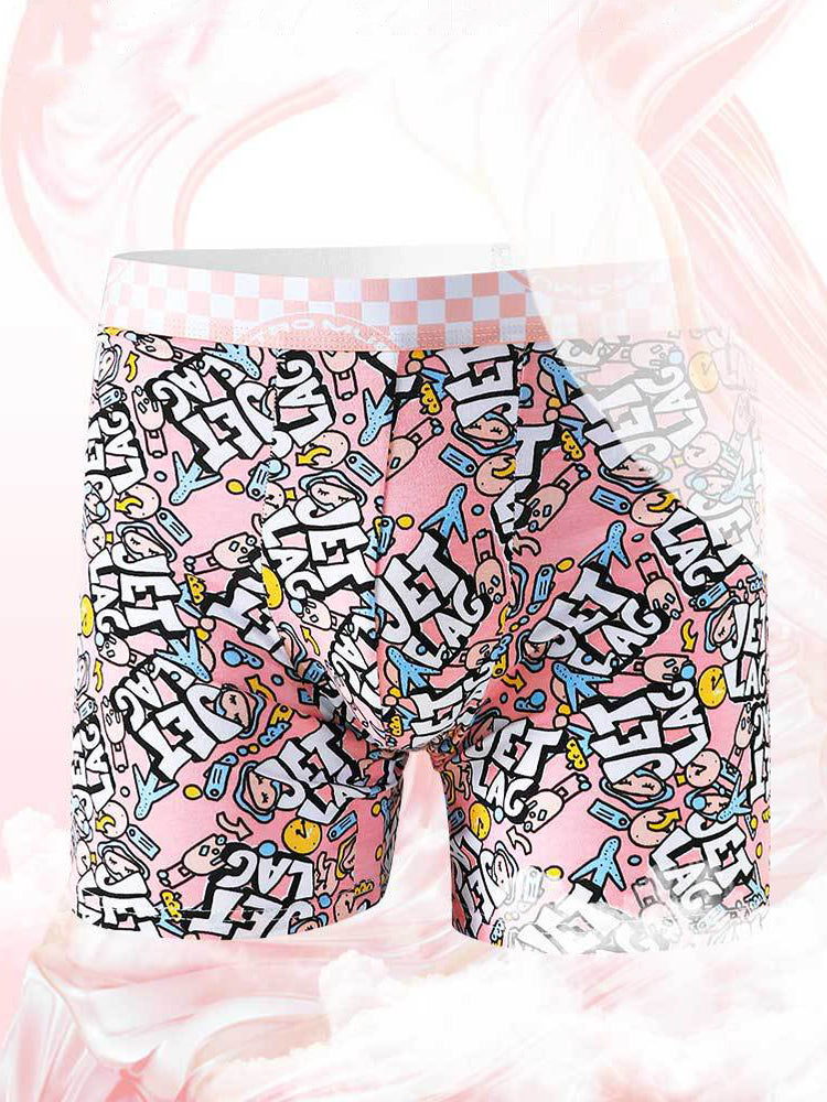 3 Pack Men's Anti-Chafing Stay-Put Fit Bold Prints Skin-Friendly Premium Cotton Boxers Briefs | dmunderwear detail image 9
