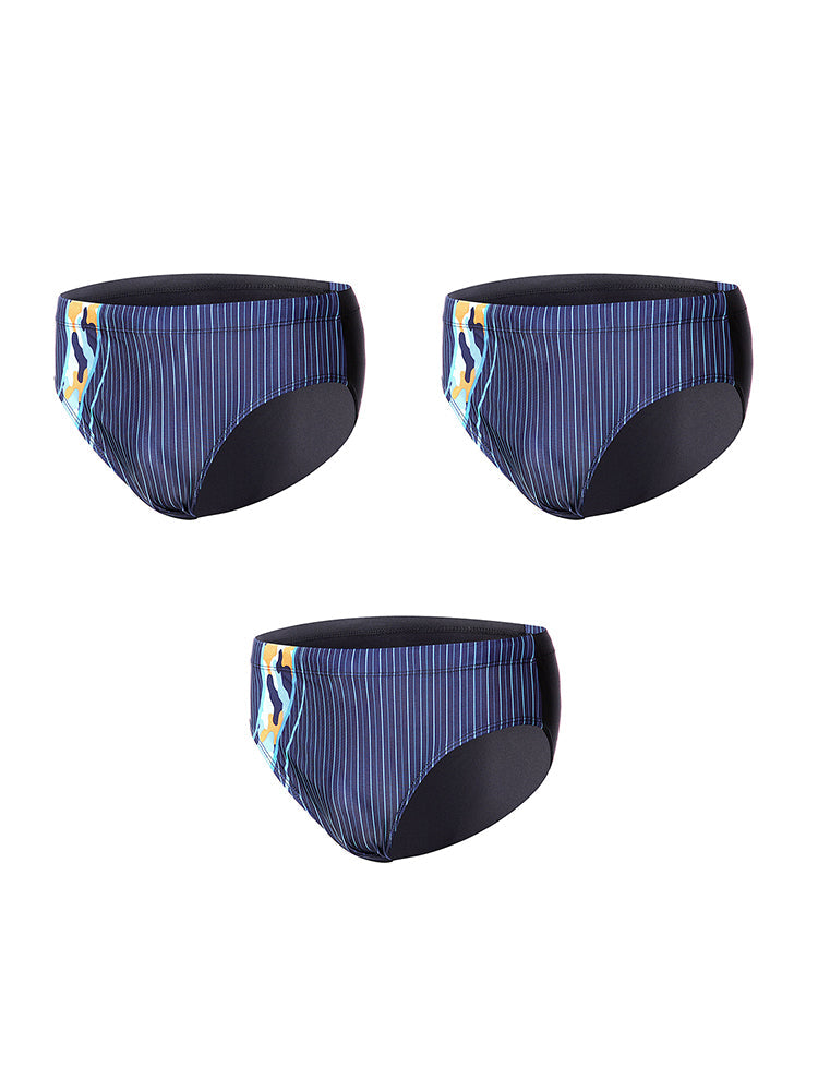 3 Pack Men's Anti-Chafing Stretch Fit Moisture Wicking Lining Swim Briefs | dmunderwear detail image 14