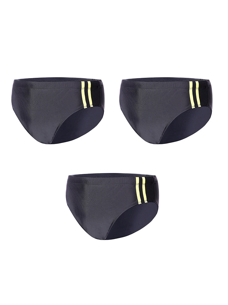 3 Pack Men's Anti-Chafing Stretch Fit Moisture Wicking Lining Swim Briefs | dmunderwear detail image 15
