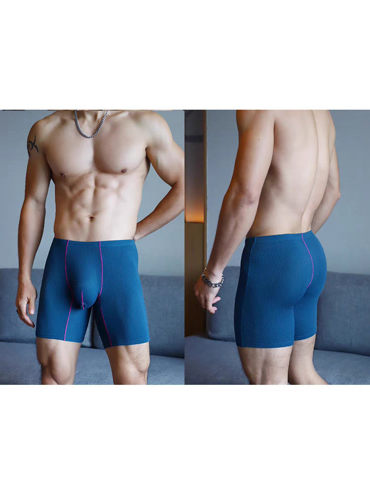 3 Pack Men's Anti-chafing Waffle Boxer Briefs | dmunderwear detail image 15