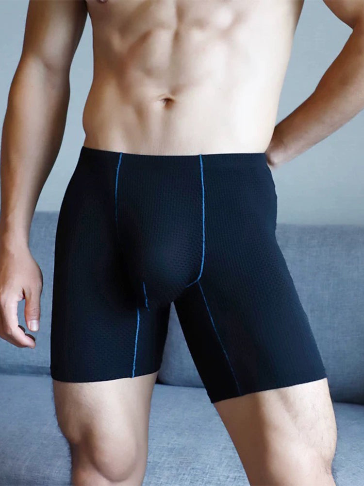 3 Pack Men's Anti-chafing Waffle Boxer Briefs | dmunderwear detail image 19