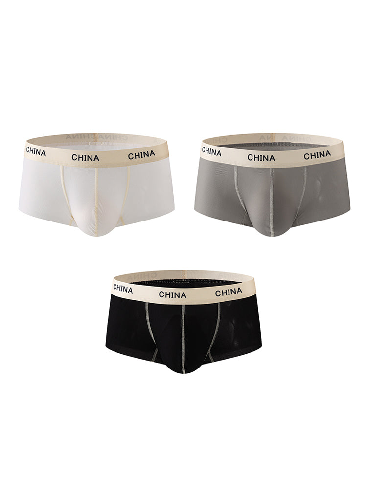 3 Pack Men's Antibacterial Moisture-Wicking Ultra-Soft Trunks | dmunderwear detail image 2