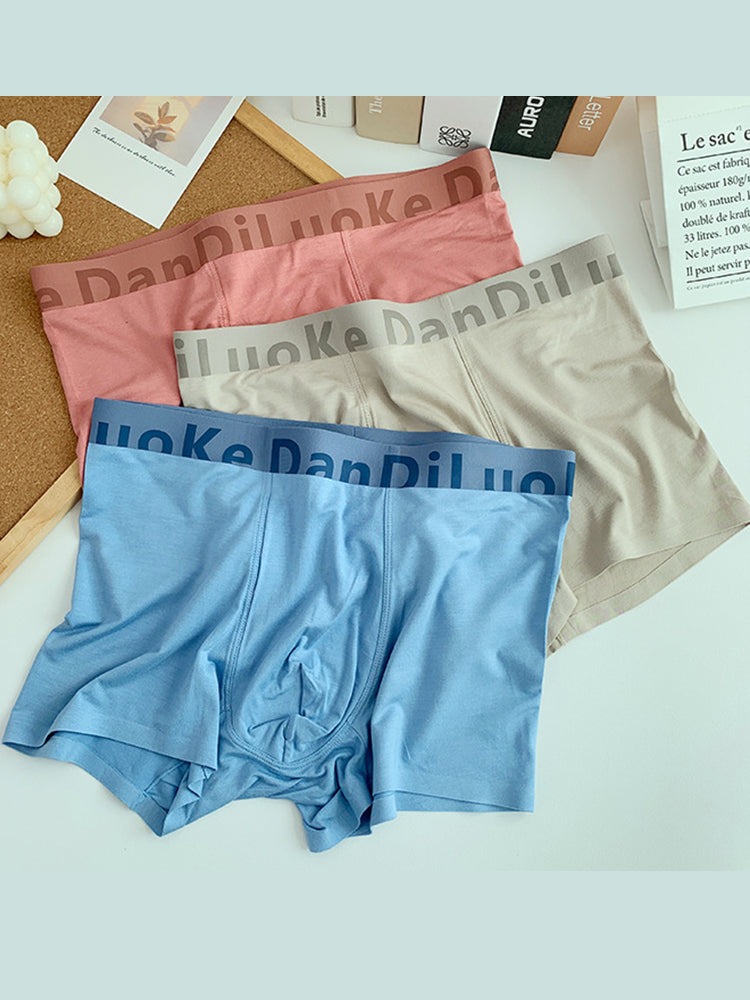 3 Pack Men's Antibacterial Seamless Boxer Briefs | dmunderwear detail image 12