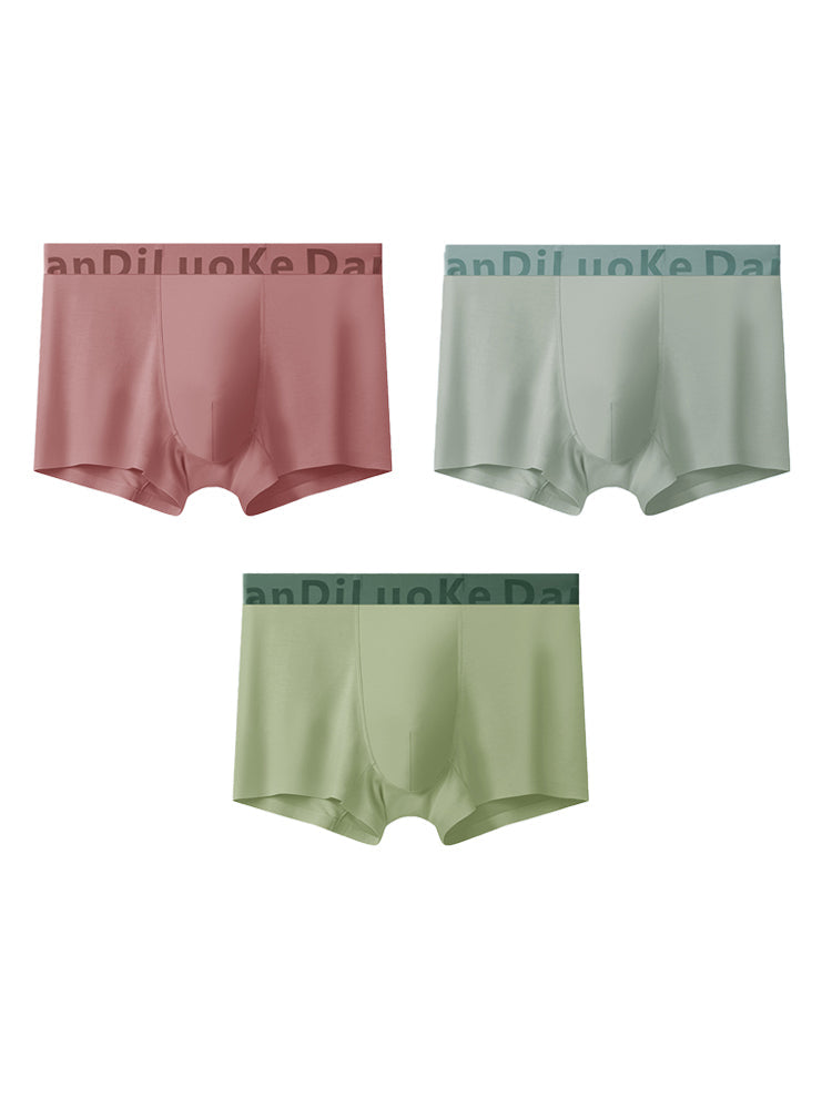 3 Pack Men's Antibacterial Seamless Boxer Briefs | dmunderwear detail image 14
