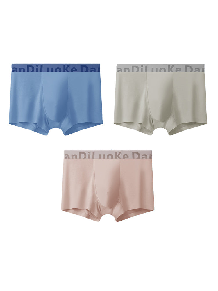 3 Pack Men's Antibacterial Seamless Boxer Briefs | dmunderwear detail image 20