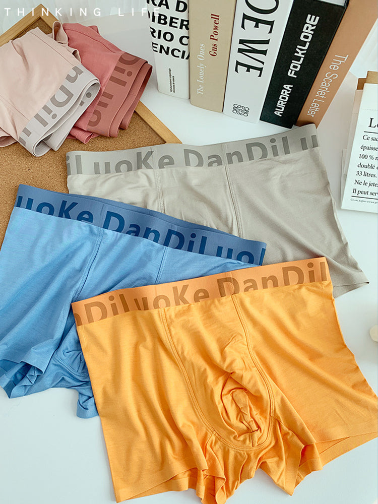 3 Pack Men's Antibacterial Seamless Boxer Briefs | dmunderwear detail image 4