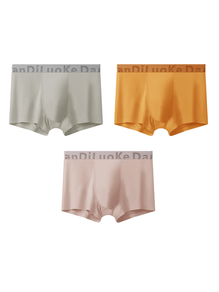 3 Pack Men's Antibacterial Seamless Boxer Briefs | dmunderwear detail image 8