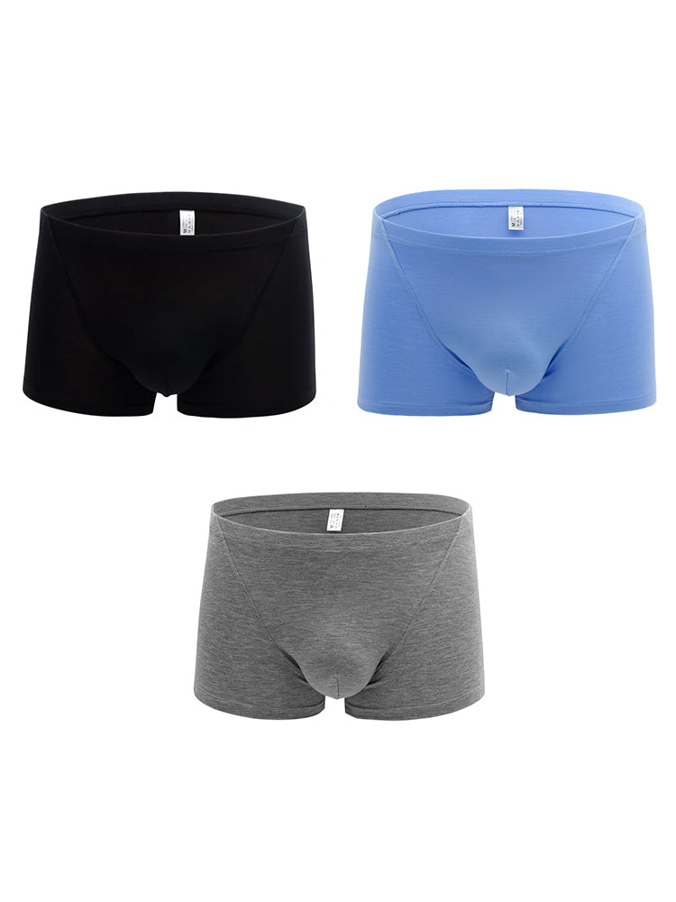 3-pack Men's Bamboo Fiber U-pouch Boxer Briefs | dmunderwear detail image 17