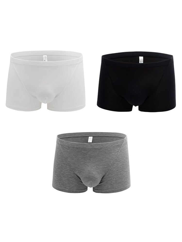 3-pack Men's Bamboo Fiber U-pouch Boxer Briefs | dmunderwear detail image 7