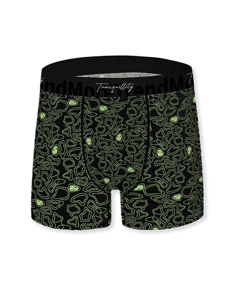 3 Pack Men's Bold Prints Antibacterial Cooling Touch All-Season Boxer Briefs | dmunderwear detail image 15