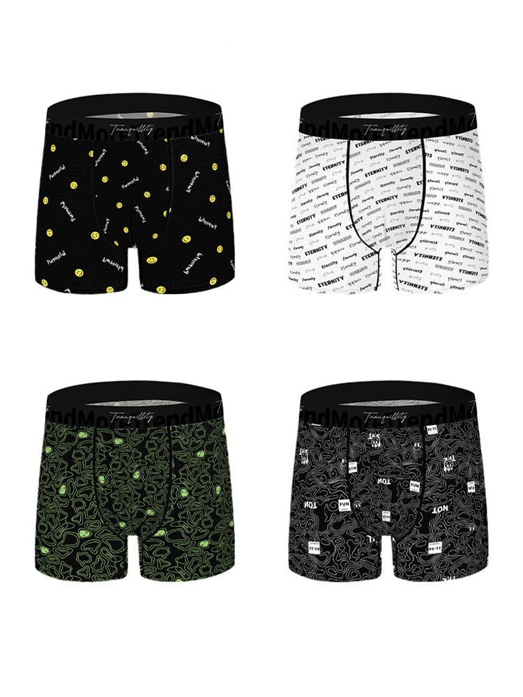 3 Pack Men's Bold Prints Antibacterial Cooling Touch All-Season Boxer Briefs | dmunderwear detail image 18