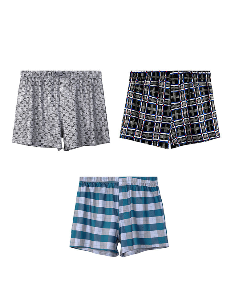 3 Pack Men's Breathable Anti-Chafing Comfy Waistband Mid-Rise Boxer Shorts | dmunderwear detail image 2