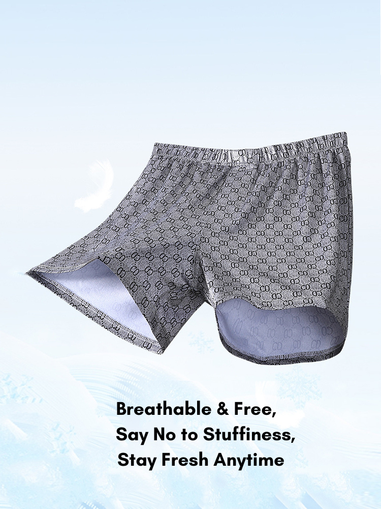 3 Pack Men's Breathable Anti-Chafing Comfy Waistband Mid-Rise Boxer Shorts | dmunderwear detail image 3