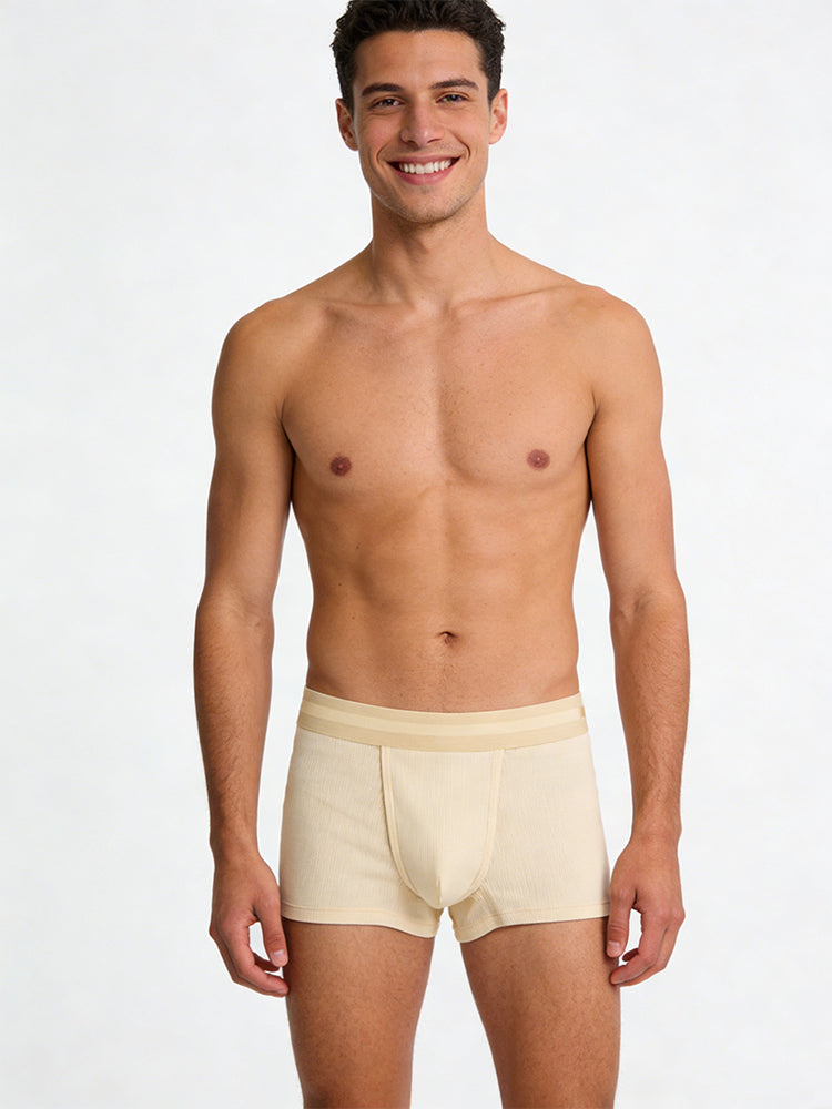 3 Pack Men's Breathable Comfort Double-Sided Access Soft Cotton Trunks | dmunderwear