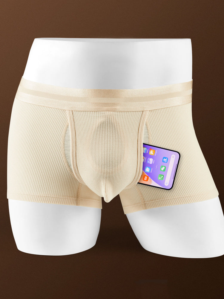 3 Pack Men's Breathable Comfort Double-Sided Access Soft Cotton Trunks | dmunderwear detail image 12