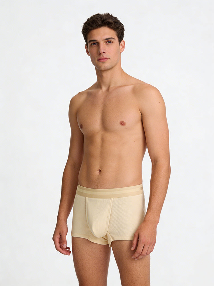 3 Pack Men's Breathable Comfort Double-Sided Access Soft Cotton Trunks | dmunderwear detail image 4