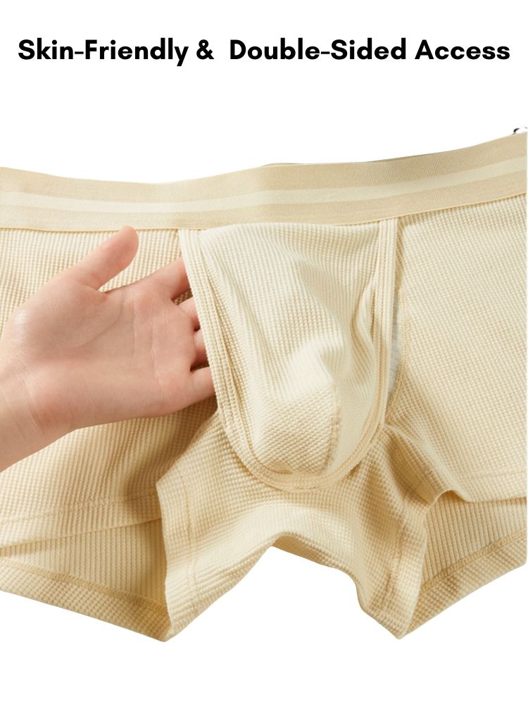 3 Pack Men's Breathable Comfort Double-Sided Access Soft Cotton Trunks | dmunderwear detail image 9