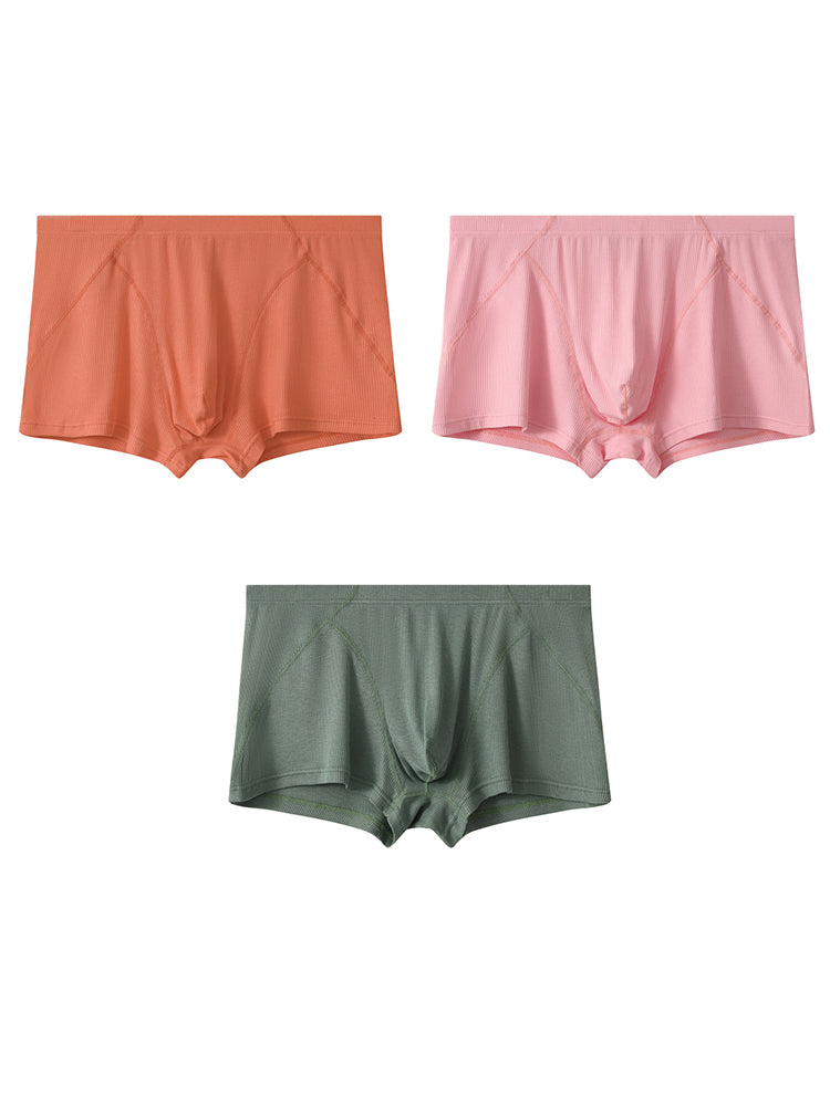 3 Pack Men's Breathable Comfort U-Shaped Raised Pocket Ribbed Briefs | dmunderwear detail image 15
