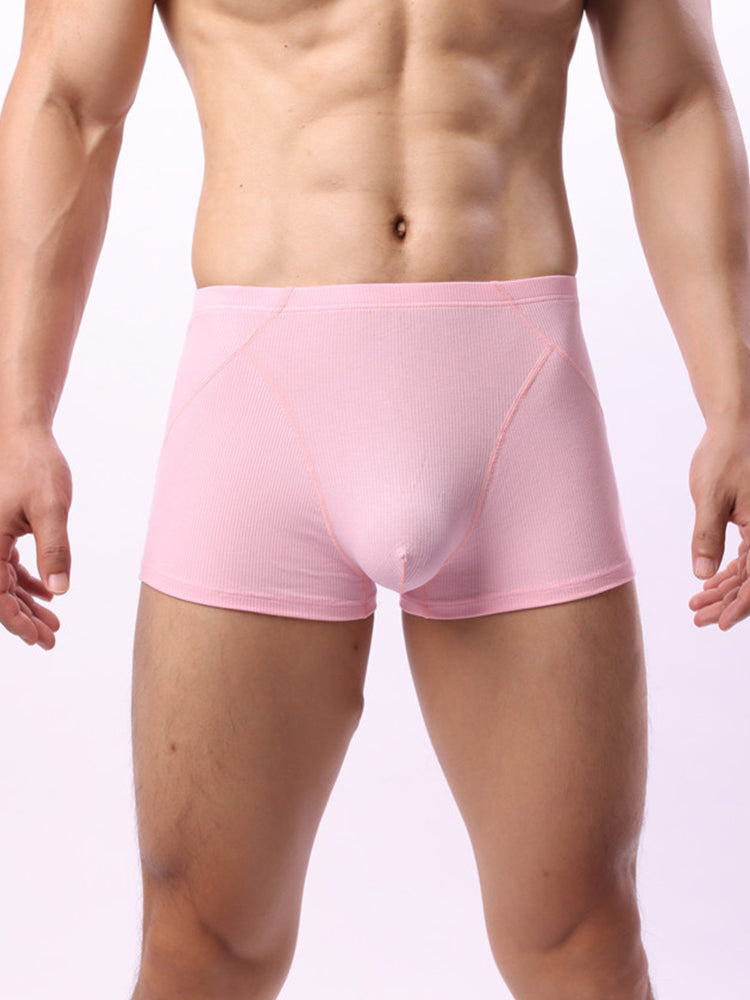 3 Pack Men's Breathable Comfort U-Shaped Raised Pocket Ribbed Briefs | dmunderwear detail image 3