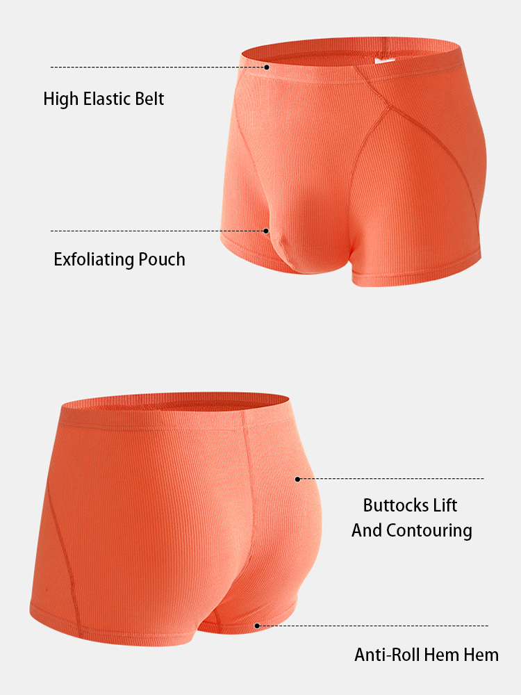 3 Pack Men's Breathable Comfort U-Shaped Raised Pocket Ribbed Briefs | dmunderwear detail image 5