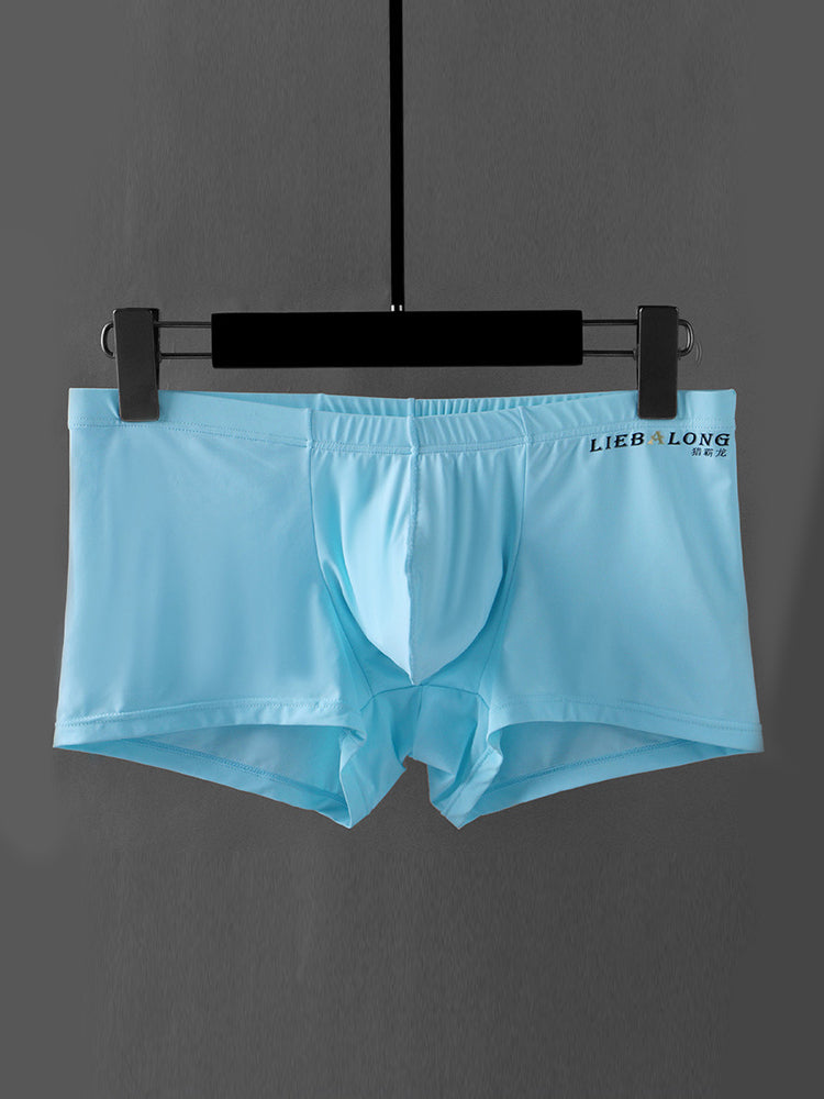3 Pack Men's Breathable Ice Silk Double-Layered Big Pouch Sexy Boxer Briefs | dmunderwear detail image 10