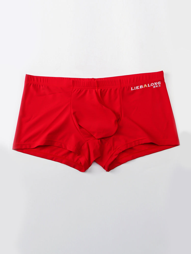 3 Pack Men's Breathable Ice Silk Double-Layered Big Pouch Sexy Boxer Briefs | dmunderwear detail image 15