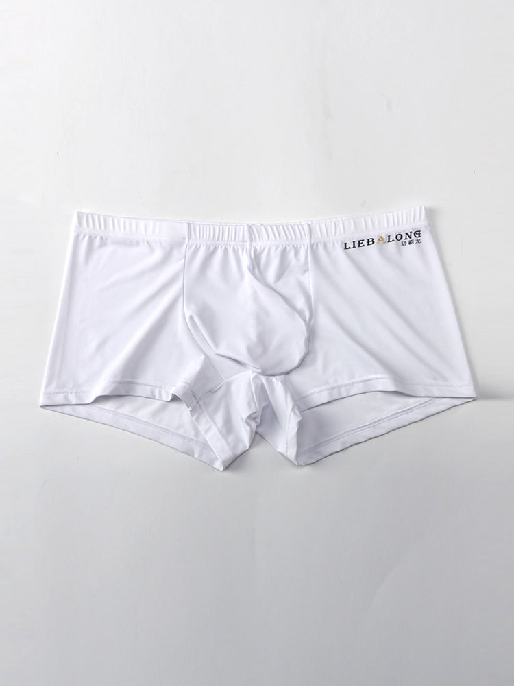 3 Pack Men's Breathable Ice Silk Double-Layered Big Pouch Sexy Boxer Briefs | dmunderwear detail image 16