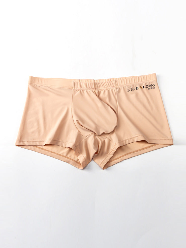 3 Pack Men's Breathable Ice Silk Double-Layered Big Pouch Sexy Boxer Briefs | dmunderwear detail image 17