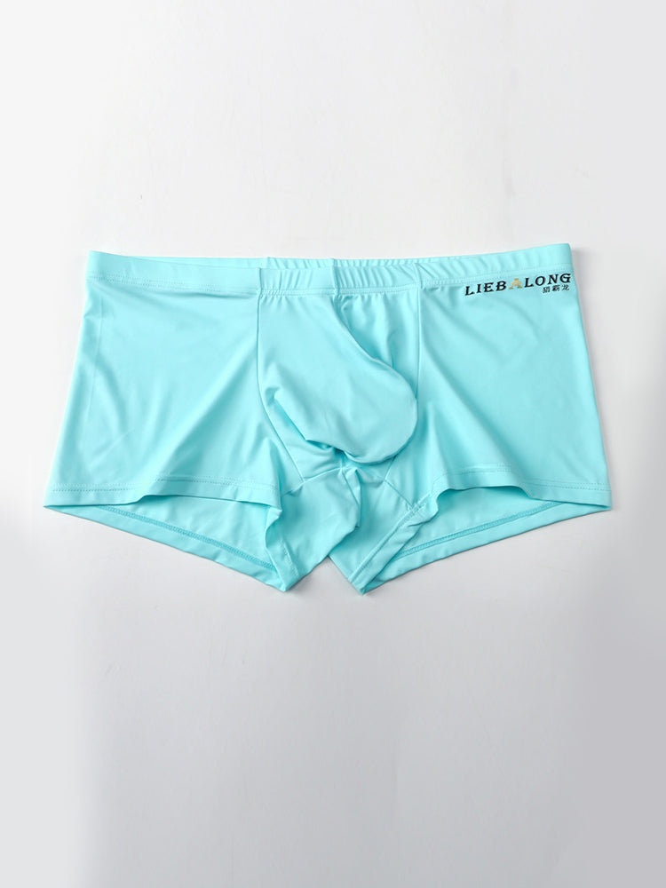 3 Pack Men's Breathable Ice Silk Double-Layered Big Pouch Sexy Boxer Briefs | dmunderwear detail image 18