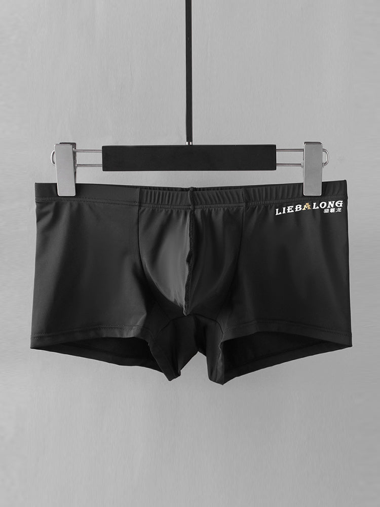 3 Pack Men's Breathable Ice Silk Double-Layered Big Pouch Sexy Boxer Briefs | dmunderwear detail image 5