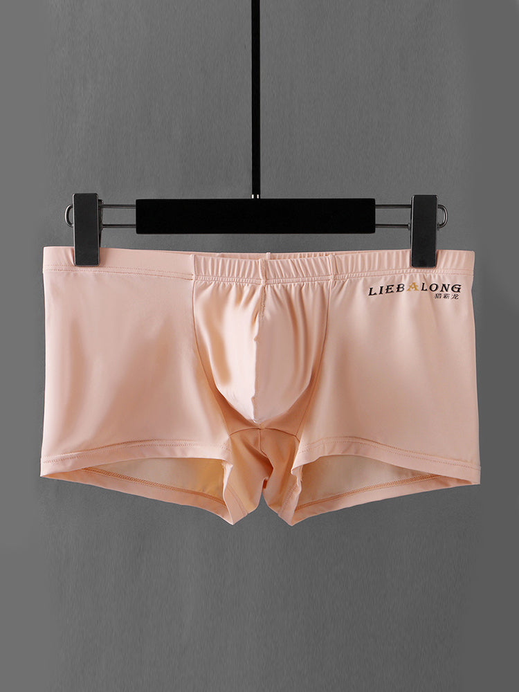 3 Pack Men's Breathable Ice Silk Double-Layered Big Pouch Sexy Boxer Briefs | dmunderwear detail image 9