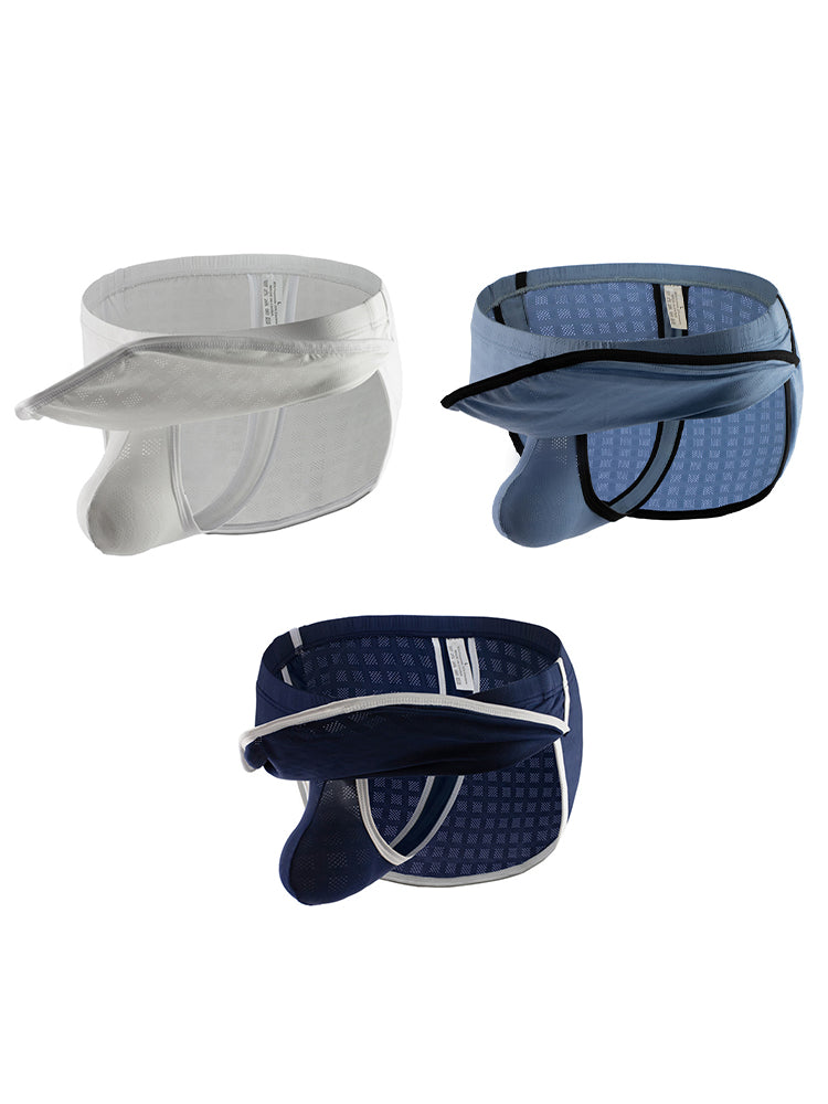 3 Pack Men's Breathable Mesh Full Coverage Trendy Design Soft Boxers | dmunderwear detail image 12