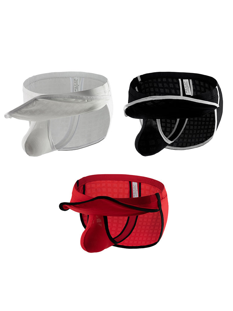 3 Pack Men's Breathable Mesh Full Coverage Trendy Design Soft Boxers | dmunderwear detail image 2