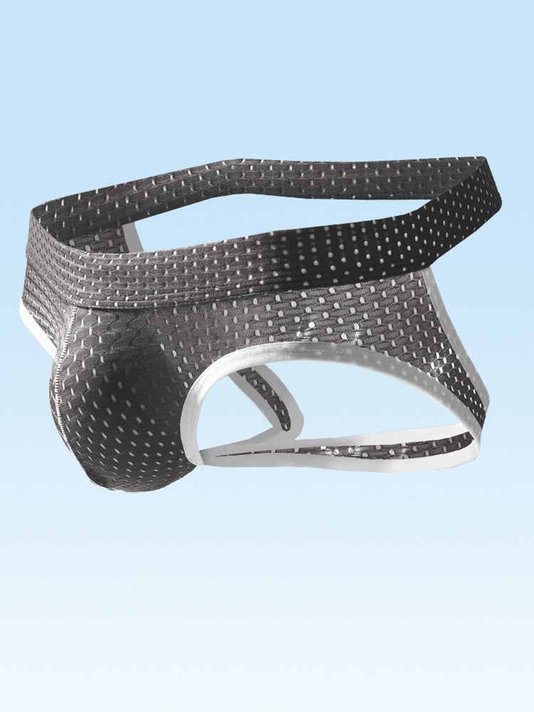 3 Pack Men's Breathable Mesh Ice Silk Sexy Stretch Fit Jockstrap | dmunderwear