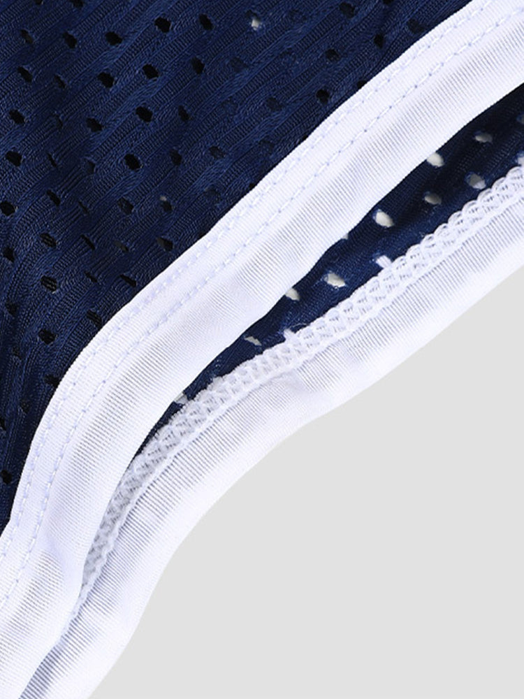 3 Pack Men's Breathable Mesh Lightweight & Airy Supportive Fit Trunks | dmunderwear detail image 17