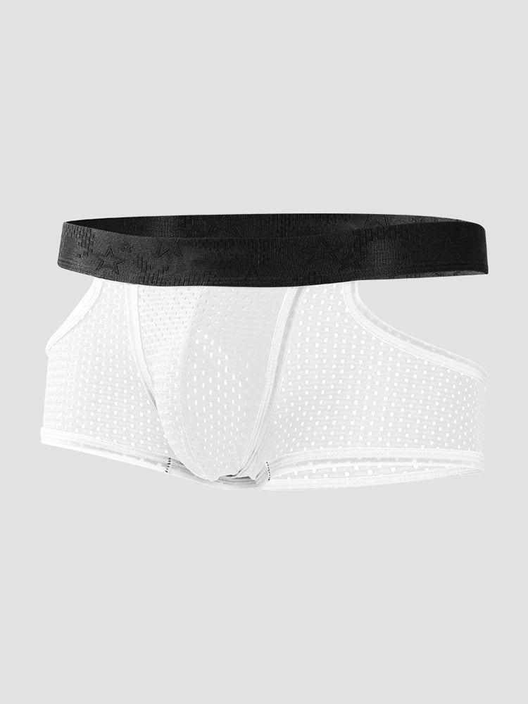 3 Pack Men's Breathable Mesh Lightweight & Airy Supportive Fit Trunks | dmunderwear detail image 18