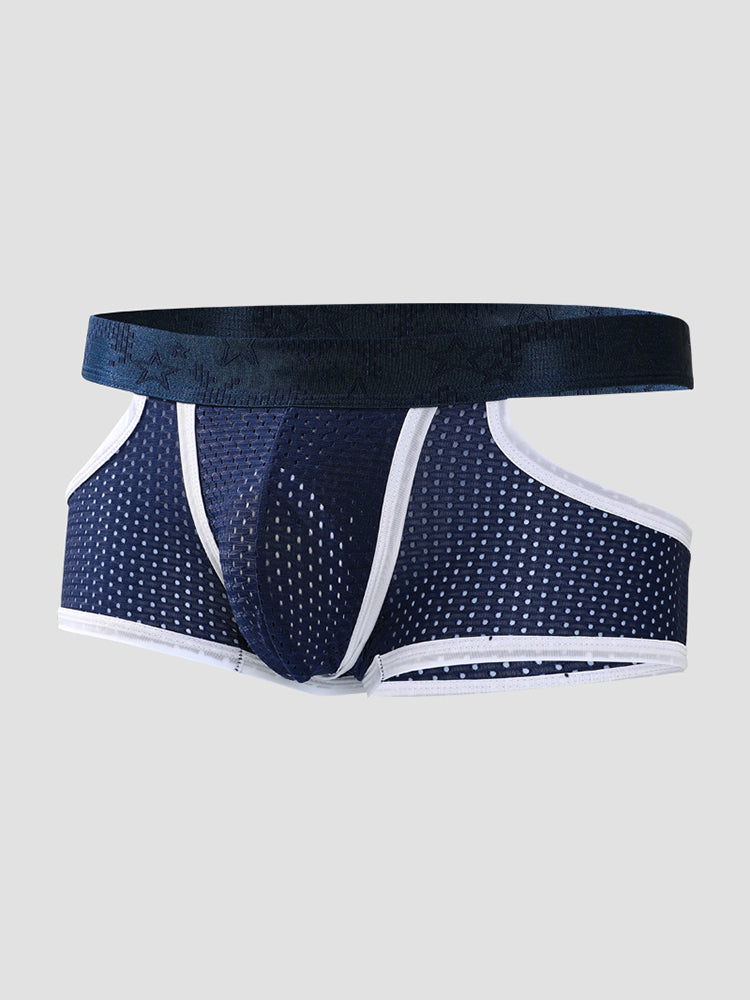 3 Pack Men's Breathable Mesh Lightweight & Airy Supportive Fit Trunks | dmunderwear detail image 19