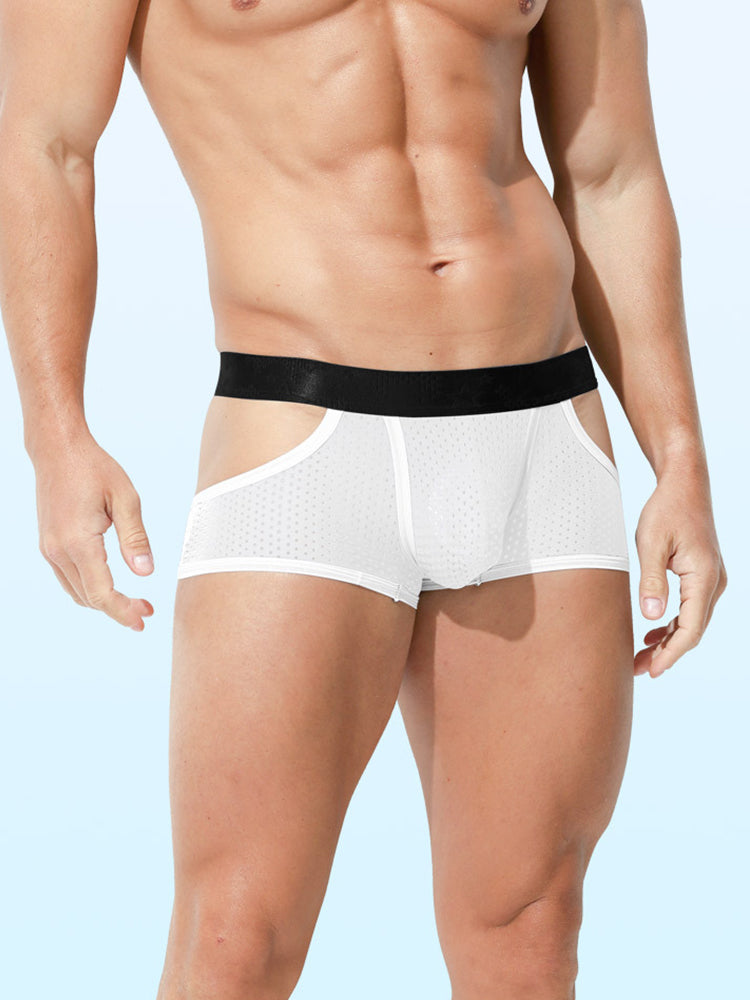 3 Pack Men's Breathable Mesh Lightweight & Airy Supportive Fit Trunks | dmunderwear detail image 6