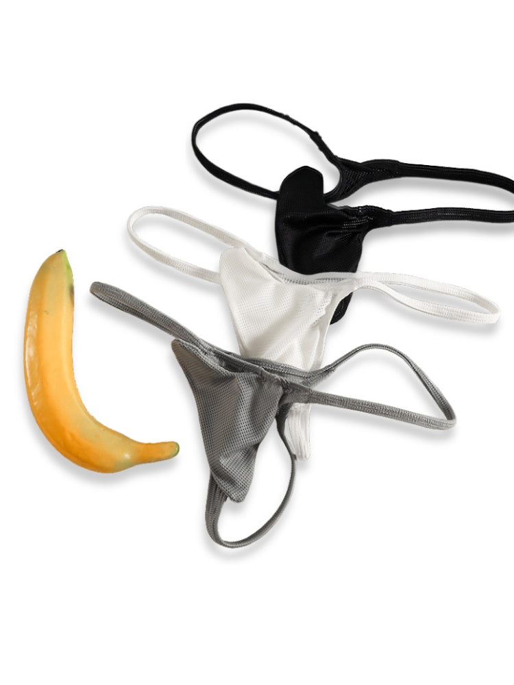 3 Pack Men's Breathable Mesh Sexy Ice Silk Strings | dmunderwear detail image 9